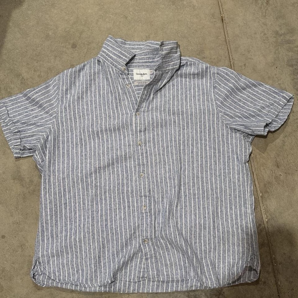 Goodfellow & CO Navy/White Button Up Shirt